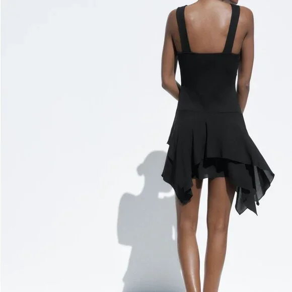 ZARA Contrast / Combo Dress – Size M (Ref 0085/314/800) – NWT 🖤 - Picture 2 of 12